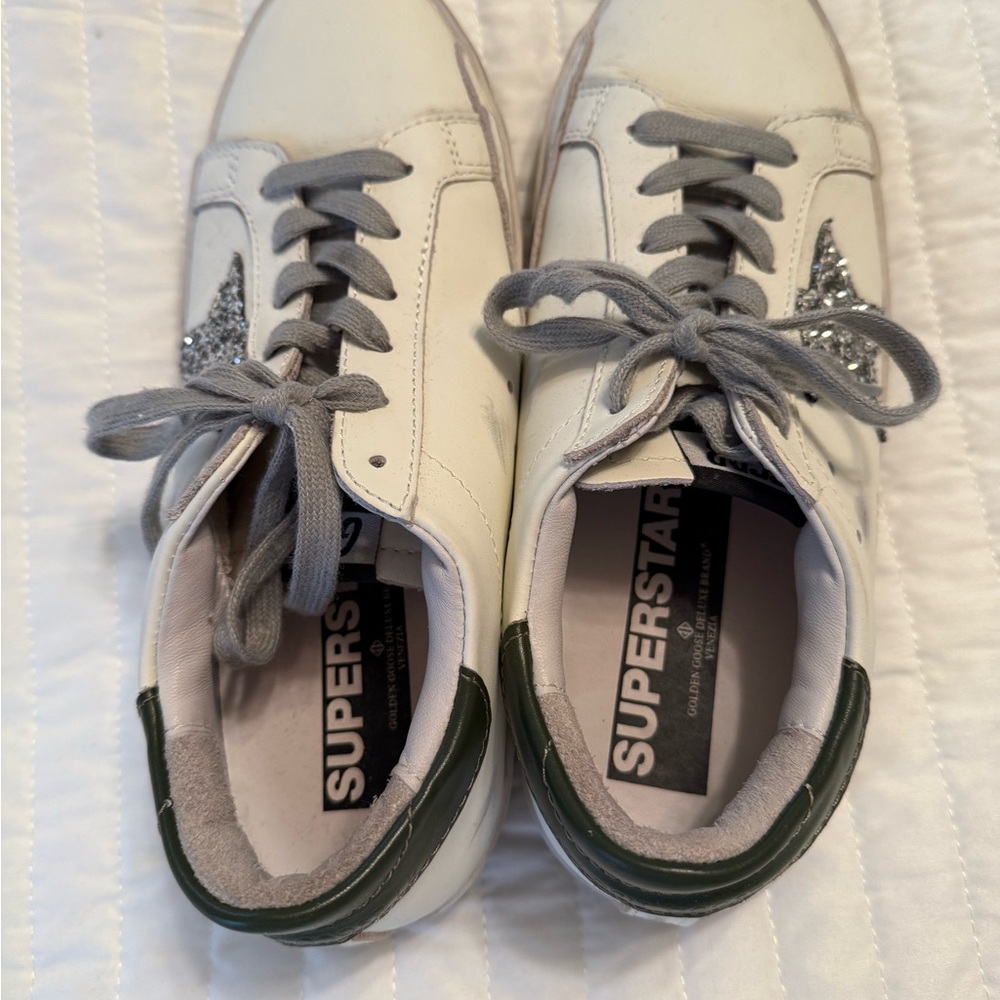 White Sneakers with Glitter Star - Picture 3 of 3